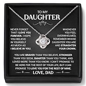 Недорогие События и вечеринки-Ожерелье для моей дочери, рождественский подарок для девочек с коробкой для открыток, подарок на день рождения, сувенир на выпускной, подарок на День святого Валентина от мамы или папы