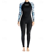 abordables Lycra de surf-Femmes Maillots de bain intégraux Combinaison Fine UPF50+ manche longue Maillot de Bain Fermeture Eclair Dorsale Natation Plongée Surf Plongée en apnée Patchwork Été Printemps Automne