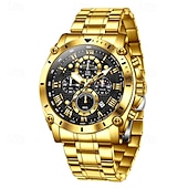 cheap Quartz Watches-The New Olevs Men&#039;S Steel Band Business Watch Moon Phase Luminous Calendar Chronograph 24-Hour Indication Quartz Watch Is A Fashionable Casual And Versatile Waterproof Sports Wristwatch
