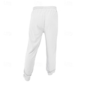 abordables Lâche-Homme Gauffré Pantalons Pantalons Amples Boutons Uni Portable Longueur complète Extérieur Quotidien Camping &amp; Randonnée Vacances Mode Noir Blanche
