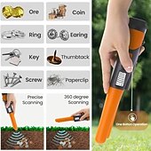 abordables Actividad al Aire Libre-Detector de metales portátil de alta sensibilidad con indicador LED de un solo botón.
