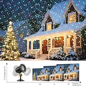tanie Światła świąteczne-Zewnętrzne światła projektora świątecznego świąteczne światło laserowe z pilotem ruchomy projektor RGB do ogrodu i podwórka