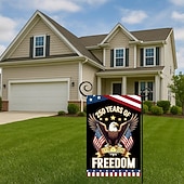 halpa Seinäverhot-1776-2026 Yhdysvaltojen 250-vuotisjuhlan puutarhalippu, isänmaallinen amerikkalainen syntymäpäiväjuhla ulkokäyttöön tarkoitettu banneri pihalle, nurmikolle, kuistille tai itsenäisyyspäivän koristeeksi