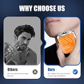 billige Personlig pleie og helse-Bærbar roterende elektrisk barbermaskin med dobbel ring, mini-skjeggbarbermaskin med koffertdesign, vanntett reisebarbermaskin for menn, hurtiglading med lang batterilevetid og magnetisk kutter med