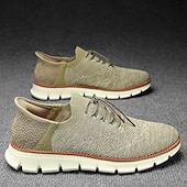 economico Sneakers Casual-scarpe da ginnastica Oxford traspiranti da uomo in maglia – scarpe casual leggere con finiture in pelle di vacchetta per camminare, indossare ogni giorno e viaggiare