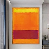 Недорогие Картины маслом-ручная роспись Марк Ротко репродукция холста настенное искусство Ротко абстрактное холст настенное искусство красный и желтый микс абстрактная живопись минимализм художественная живопись домашний