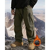 economico Fondi-Per uomo Pantaloni Cargo Pantaloni da escursionismo Cappotto invernale pantaloni della tuta Inverno Autunno Esterno Vestibilità regolare Impermeabile Antivento Caldo Pantaloni Tasca Nero Verde