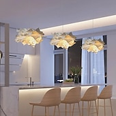 Бумажная люстра ручной работы облако абажур креативный сделай сам средневековый ретро подвесные светильники лампы столовая спальня украшения светильники гостиная 110-240 В Недорогие Подвесные огни-Бумажная люстра ручной работы облако абажур креативный сделай сам средневековый ретро подвесные светильники лампы столовая спальня украшения светильники гостиная 110-240 В