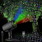お買い得  クリスマスのあかり-クリスマスプロジェクターライト 屋外用 赤と緑のスターライト投影ライト リモコン付き ハロウィン クリスマス パーティー 新年 デコレーション 防水 防霜