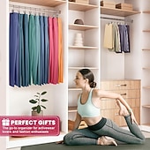  30 вешалок для брюк с зажимом, компактный крючок для хранения одежды и головных уборов, органайзер для леггинсов, подвешиваемых в шкафу, экономящие место вешалки для брюк для йоги, организация в шкафу