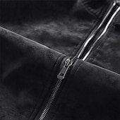 economico Giacca in ecopelle-Per uomo Giacca in Ecopelle Giacca da Biker Giacca da Moto Vacanza Quotidiano Antivento Caldo Tasca Primavera Autunno Semplice Moda Classico Collo alla coreana Regolare Nero Grigio Giacca