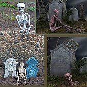 Недорогие Хэллоуин-человеческие кости для Хэллоуина в помещении