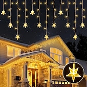 abordables Lumières d&#039;Halloween-Guirlande lumineuse pour rideaux d&#039;Halloween, 36 guirlandes lumineuses suspendues en forme de glaçons, 5 m, 216 LED, 8 modes d&#039;éclairage, pour Noël, mariage, fête, vacances, fenêtre, maison, mur,