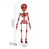 levne Party Supplies-3D tištěné kostrové lidské klouby pohyblivé dětské halloweenské hračky kreativní samolepky na ledničku