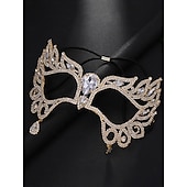 Недорогие Аксессуары для маскарада-Женская роскошная маскарадная маска со стразами и кристаллами, элегантный аксессуар для костюмированных балов и вечеринок на Хэллоуин