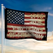 halpa Puutarhaliput, Banner-Yhdysvaltojen 250-vuotisjuhlavuosilippu Amerikka 1776-2026 kartta isänmaalliset tähdet pihakyltit juhlatarvikkeet riippuva sisustus huoneeseen talo tervetuloa valokuva tausta 50-vuotisjuhla 4. heinäkuuta itsenäisyyspäivä 3x5 jalkaa