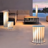 abordables Éclairage d'allée-Lanterne métallique torsadée à LED, imperméable, blanche, moderne, éclairage de pelouse