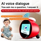お買い得  テスター＆検出器-人気のスマートAI目覚まし時計、子供用液晶ディスプレイ、充電式バッテリー、Wi-Fi機能、AI音声制御スマートキッズタイマー