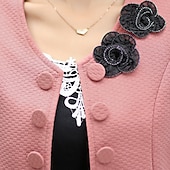 abordables Blazers y Trajes-Mujer chaqueta Cómodo Botones Elegante Moda Exterior Plano Noche Casual Diario Fin de semana Cardigan Regular Cuello redondo Ajuste regular Manga Larga Ropa de calle Rosa Claro Negro Blanco Primavera