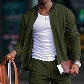 economico giacca sportiva-Per uomo Giacca Leggera Giacca Casual Vacanza Quotidiano Traspirante Tasca Primavera Autunno Blocco di colori Moda Classico Collo alla coreana Regolare Nero Giallo Rosso Blu marino Blu reale Giacca