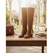 levne Cowboy &amp; Western Boots-dámské vintage westernové boty s krajkovými detaily a bočním zipem, semišové boty do půlky lýtek pro ležérní a venkovský styl