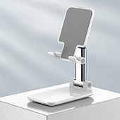cheap Storage &amp; Organization-Foldable Desktop Phone Tablet Stand Mobile Desk Holder Creative Adjustable Metal Folding Bracket Multifunctional Lazy Mount For Live Streaming Shooting Office Home Accessories