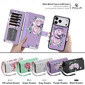 cheap iPhone Cases-Phone Case For iPhone 17 Pro Max 17 Air 16 15 14 Pro Max Plus 13 Pro Max Wallet Case Detachable Full Body Protective with Lanyard Retro Genuine Leather