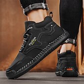 abordables Bottes-Chaussures de travail décontractées kaki pour hommes, baskets d&#039;extérieur à lacets durables avec semelle antidérapante pour la randonnée, le camping, la conduite et les activités quotidiennes