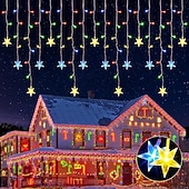 abordables Lumières d&#039;Halloween-Guirlande lumineuse pour rideaux d&#039;Halloween, 36 guirlandes lumineuses suspendues en forme de glaçons, 5 m, 216 LED, 8 modes d&#039;éclairage, pour Noël, mariage, fête, vacances, fenêtre, maison, mur,