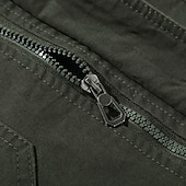 economico Giubbotti Cargo-Per uomo Giacca utility Giacca Cargo Giacca Casual Vacanza Quotidiano Resistente all'usura Tasca Primavera Autunno Mimetico Moda Classico Bavero Regolare Nero Verde Cachi Verde militare Giacca