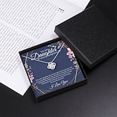 Недорогие События и вечеринки-Ожерелье для моей дочери, рождественский подарок для девочек с коробкой для открыток, подарок на день рождения, сувенир на выпускной, подарок на День святого Валентина от мамы или папы