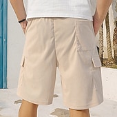 cheap Casual Shorts-Men's Shorts Summer Shorts Casual Shorts Corduroy Shorts Drawstring Pocket Elastic Waist Plain Comfort Breathable Short Outdoor Vacation Sport Casual Navy Blue