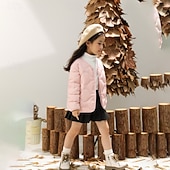 Kinder Mädchen Daunenjacke Daunenjacke Einfarbig Niedlich Tasche Knöpfe Schule Mantel Oberbekleidung 4-12 Jahre Winter Schwarz Hellgrün Rosa preiswerte Mädchen Daunen- und Parkajacke-Kinder Mädchen Daunenjacke Daunenjacke Einfarbig Niedlich Tasche Knöpfe Schule Mantel Oberbekleidung 4-12 Jahre Winter Schwarz Hellgrün Rosa