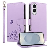 levne Ostatní pouzdra-telefon Carcasă Pro Google Pixel 10 Pro XL Pixel 9 Pro XL Pixel 8 Pro Pixel 7 Pro Pouzdro na peněženku Ochrana celého těla s Lanyardem Nárazuvzdorné Kočka Retro PU kůže