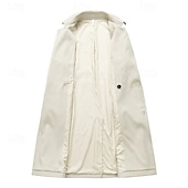 economico Trench da uomo-Per uomo Cappotto Trench Trench lungo Vacanza Quotidiano Primavera Autunno Poliestere Antivento Capispalla Abbigliamento Moda Classico Semplice Tasca Bavero Doppiopetto