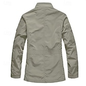 preiswerte Herren-Blazer &amp; -Anzüge-Herren Parka Trenchcoat Urlaub Täglich Herbst Winter Polyester Verschleißfest Oberbekleidung Bekleidung Mode Klassisch Einfach Tasche Revers Reisverschluss
