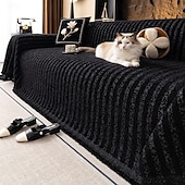 olcso Kutyás kanapévédő-zsenília kanapéhuzat, minimalista csíkos huzat, luxus csúszásmentes kanapévédő, háziállatbarát kanapéhuzat, univerzális kanapétakaró