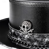 abordables Chapeau Fedora-Homme Chapeau de Soleil Chapeau de Fête Noir EPE Mode Occasionnel Halloween Rue Quotidien Crânes Confortable Respirant