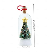 economico Ornamenti-Messaggio di Natale in una bottiglia, ornamento con registrazione vocale, ornamenti in vetro per l&#039;albero di Natale con messaggio, design unico con bottiglia, decorazione natalizia registrabile,