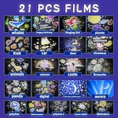 Недорогие огни проектора звездной галактики-15/21 Набор фильмів Проектор ночного света океана Подарок детям проектор для спальни проектор звезд для потолка ночное светильник для детей с вращением на 360 градусов для вечеринки дней рождения