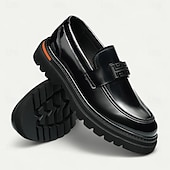 Недорогие Кожаные лоферы премиум-класса-Мужские коричневые пенни-лоферы из натуральной кожи – элегантные туфли без застежек для офиса, свадеб и официальных мероприятий