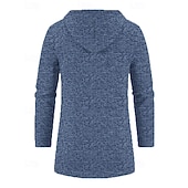 olcso Férfi Trench kabát-Férfi Felöltő Ballonkabát Hosszú Trench kabát Vakáció Napi Tavasz Tél Poliészter Szélbiztos Melegen tartani Felsőruházat Ruházat Divat Klasszikus Sima Zseb Kapucni Cipzár