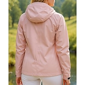 voordelige Waterdichte jassen-Dames Windjack Softshell jas Wandeljack Buiten waterdicht Winddicht Wandeloutfits Wandelkleding Lente Herfst Kleding Bovenlichaam Vissen Kamperen / wandelen / grotten verkennen Hardlopen Effen Kleur