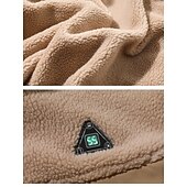 economico Giubbotti Casual-Giacca in pile da uomo, giacca riscaldata, formale, da casa, tascabile, autunno inverno, tinta unita, attiva, neutra, colletto della camicia, giacca nera kaki normale (batterie non incluse)