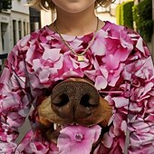 billiga Pojkens 3D-djur-Pojkar 3D Blommig Hund T-shirt Långärmad Vår Höst Mode Grundläggande Barn 4-12 år Rund hals Utomhus Ledigt Dagligen Normal