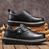 baratos Sapatos Casuais Slip-On-sapatos de trabalho casuais marrons masculinos – sola antiderrapante durável, fecho de trava fácil, design de cano baixo confortável para uso diário, escritório e atividades ao ar livre