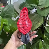 ieftine Lămpi de masă-Lampă de noapte Cardinalis cu pasăre, rășină, lumină de noapte Cardinalis, decorațiuni de Crăciun, ornament de birou cu pasăre roșie, pentru noptieră, living, dormitor, decorare de casă