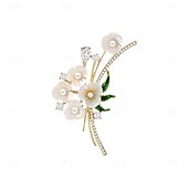 voordelige Spelden &amp; Broches-Broches Klassiek Retro meetkundig Bloem Elegant Modieus Gepersonaliseerde Eenvoudig Broche Sieraden Wit Voor Bruiloft Feest Lahja Verloving Schoolfeest Festival