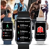 お買い得  スマートウォッチ-tk73 スマートウォッチ アウトドア Bluetooth 通話 1.57インチ 大画面 体温 血圧 酸素モニター スマートウォッチ