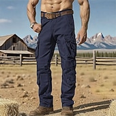 levne Cargo kalhoty-Pánské Kargo kalhoty Kalhoty Dağcı Pantolonu Knoflíky Multi kapsa Bez vzoru Nositelný Venkovní Denní Outdoor a turistika Módní Klasické Šedozelená Armáda žlutá